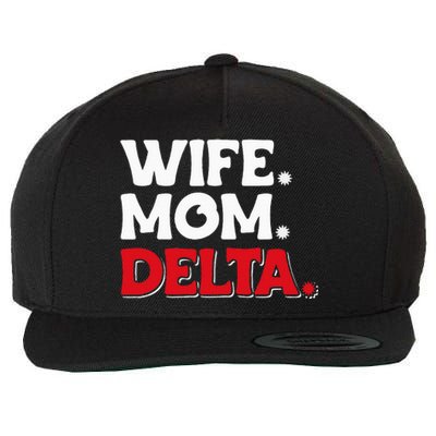 Delta Mom University Sister College Sorority Mom Wool Snapback Cap