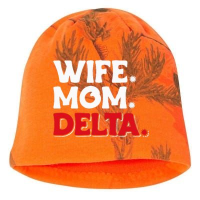 Delta Mom University Sister College Sorority Mom Kati - Camo Knit Beanie