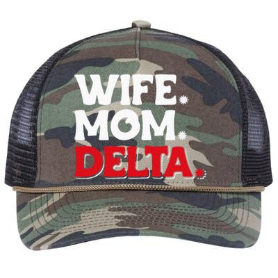 Delta Mom University Sister College Sorority Mom Retro Rope Trucker Hat Cap