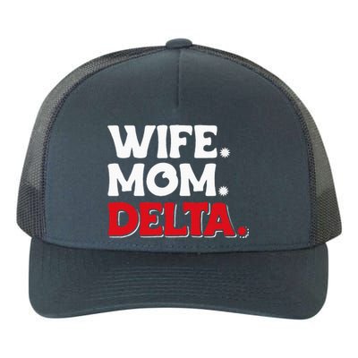 Delta Mom University Sister College Sorority Mom Yupoong Adult 5-Panel Trucker Hat