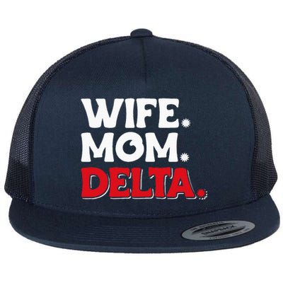 Delta Mom University Sister College Sorority Mom Flat Bill Trucker Hat