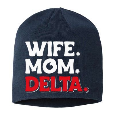 Delta Mom University Sister College Sorority Mom Sustainable Beanie