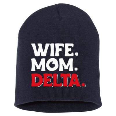 Delta Mom University Sister College Sorority Mom Short Acrylic Beanie