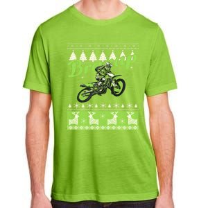 Dirtbike Motocross Ugly Christmas Sweatshirt Xmas Costume Adult ChromaSoft Performance T-Shirt