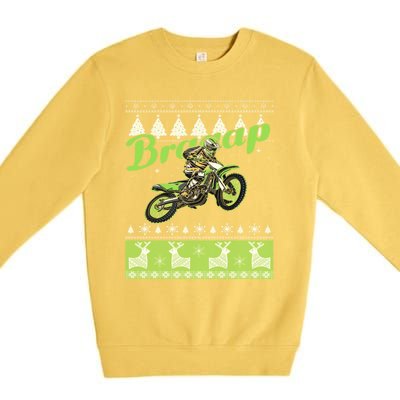 Dirtbike Motocross Ugly Christmas Sweatshirt Xmas Costume Premium Crewneck Sweatshirt