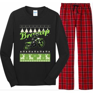 Dirtbike Motocross Ugly Christmas Sweatshirt Xmas Costume Long Sleeve Pajama Set