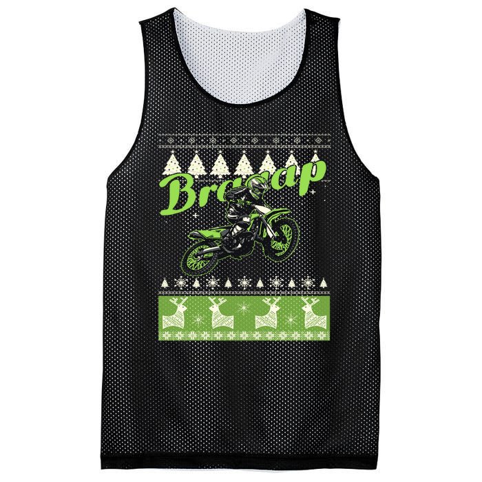 Dirtbike Motocross Ugly Christmas Sweatshirt Xmas Costume Mesh Reversible Basketball Jersey Tank