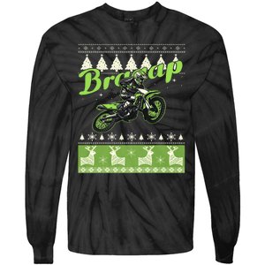 Dirtbike Motocross Ugly Christmas Sweatshirt Xmas Costume Tie-Dye Long Sleeve Shirt