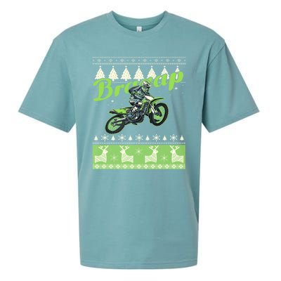 Dirtbike Motocross Ugly Christmas Sweatshirt Xmas Costume Sueded Cloud Jersey T-Shirt