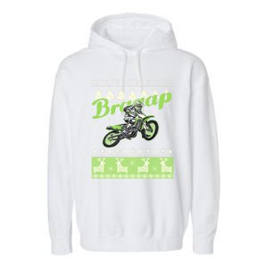 Dirtbike Motocross Ugly Christmas Sweatshirt Xmas Costume Garment-Dyed Fleece Hoodie