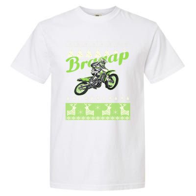 Dirtbike Motocross Ugly Christmas Sweatshirt Xmas Costume Garment-Dyed Heavyweight T-Shirt