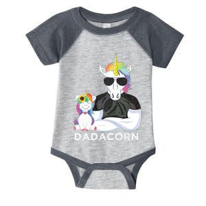 Dadacorn Muscle Unicorn Dad Baby Daughter Fathers Day Gift Infant Baby Jersey Bodysuit