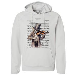 Danse Macabre Violin Halloween Performance Fleece Hoodie