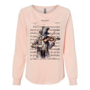 Danse Macabre Violin Halloween Womens California Wash Sweatshirt