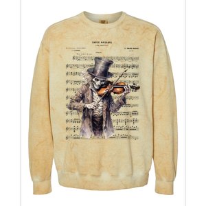 Danse Macabre Violin Halloween Colorblast Crewneck Sweatshirt