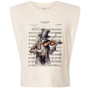 Danse Macabre Violin Halloween Garment-Dyed Women's Muscle Tee