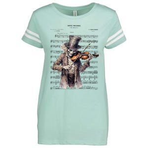 Danse Macabre Violin Halloween Enza Ladies Jersey Football T-Shirt