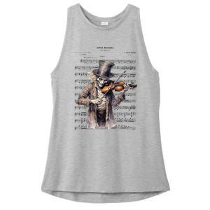 Danse Macabre Violin Halloween Ladies PosiCharge Tri-Blend Wicking Tank