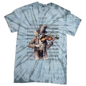 Danse Macabre Violin Halloween Tie-Dye T-Shirt