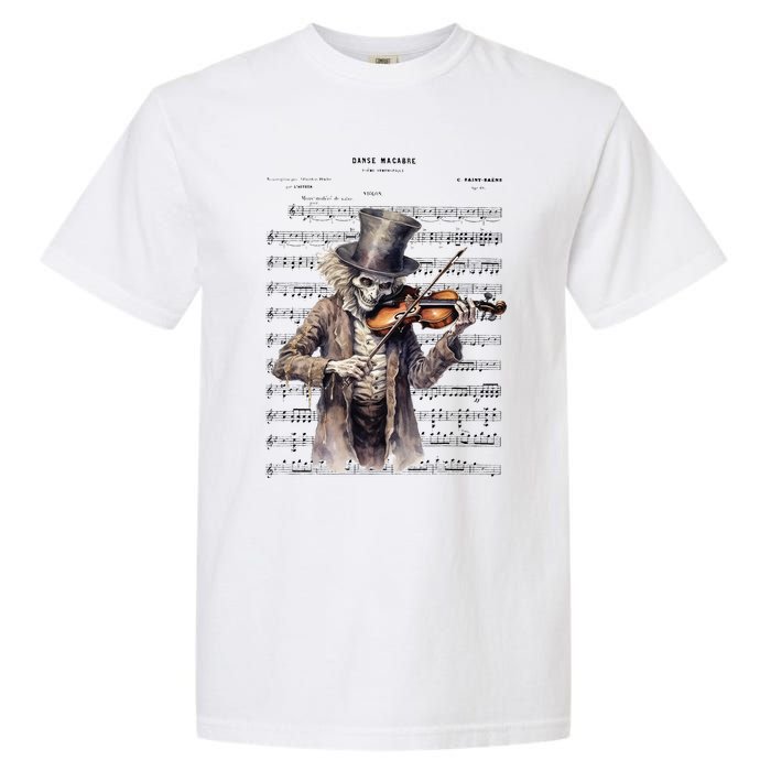 Danse Macabre Violin Halloween Garment-Dyed Heavyweight T-Shirt