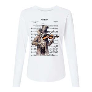 Danse Macabre Violin Halloween Womens Cotton Relaxed Long Sleeve T-Shirt