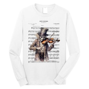 Danse Macabre Violin Halloween Long Sleeve Shirt