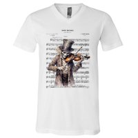 Danse Macabre Violin Halloween V-Neck T-Shirt