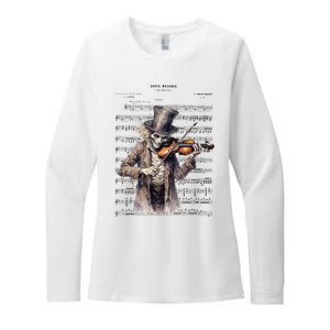 Danse Macabre Violin Halloween Womens CVC Long Sleeve Shirt