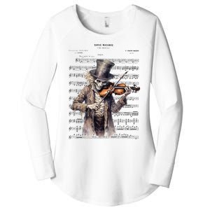 Danse Macabre Violin Halloween Women's Perfect Tri Tunic Long Sleeve Shirt