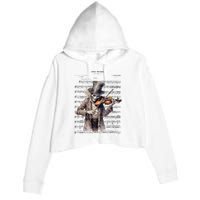 Danse Macabre Violin Halloween Crop Fleece Hoodie