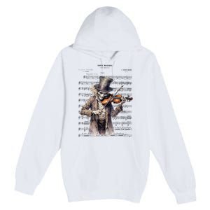 Danse Macabre Violin Halloween Premium Pullover Hoodie