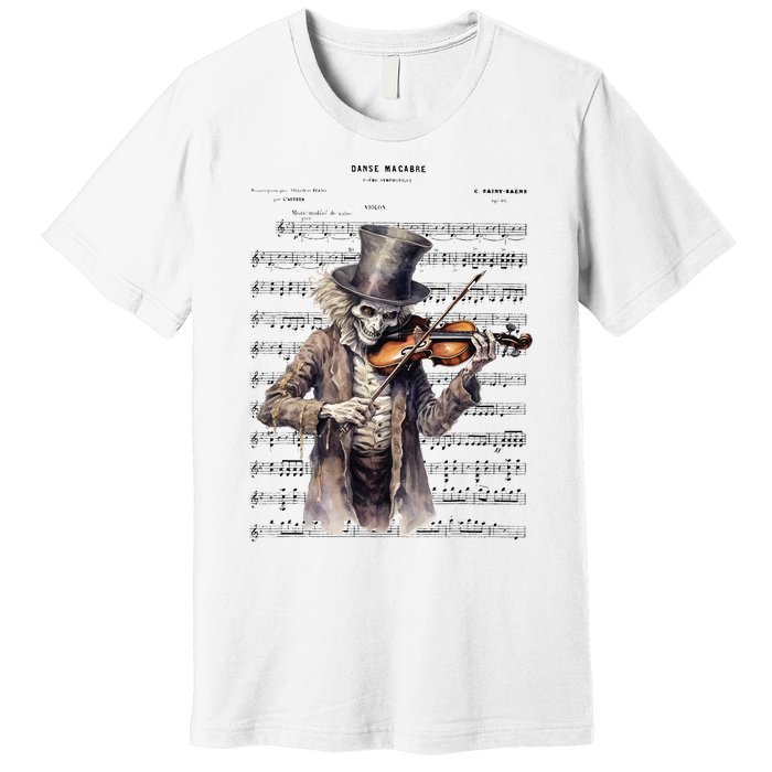 Danse Macabre Violin Halloween Premium T-Shirt