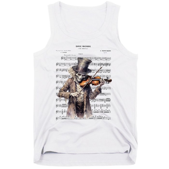 Danse Macabre Violin Halloween Tank Top