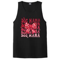 Dog Mama Valentines Day Heart Coquette Bow Mom Valentine PosiCharge Competitor Tank