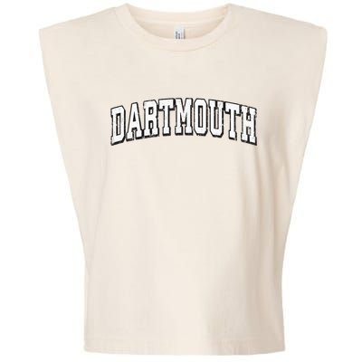 Dartmouth Massachusetts Vintage Athletic Sports B&W Print Garment-Dyed Women's Muscle Tee