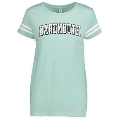 Dartmouth Massachusetts Vintage Athletic Sports B&W Print Enza Ladies Jersey Football T-Shirt