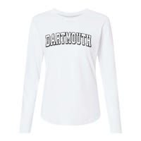 Dartmouth Massachusetts Vintage Athletic Sports B&W Print Womens Cotton Relaxed Long Sleeve T-Shirt