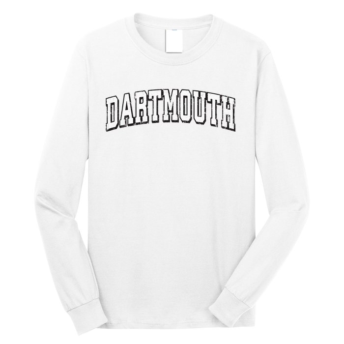 Dartmouth Massachusetts Vintage Athletic Sports B&W Print Long Sleeve Shirt