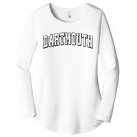 Dartmouth Massachusetts Vintage Athletic Sports B&W Print Women's Perfect Tri Tunic Long Sleeve Shirt