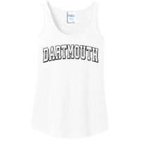 Dartmouth Massachusetts Vintage Athletic Sports B&W Print Ladies Essential Tank