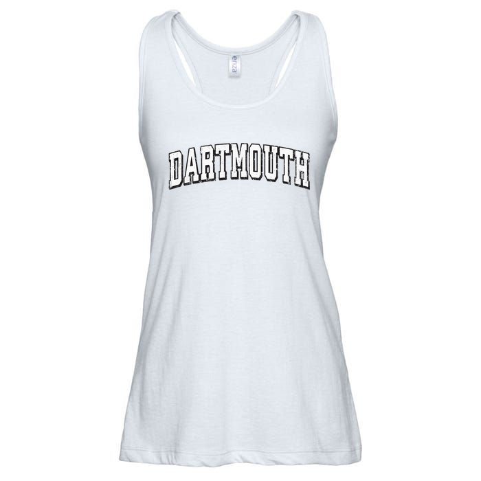 Dartmouth Massachusetts Vintage Athletic Sports B&W Print Ladies Essential Flowy Tank