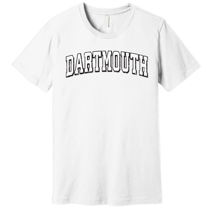 Dartmouth Massachusetts Vintage Athletic Sports B&W Print Premium T-Shirt