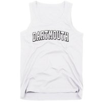 Dartmouth Massachusetts Vintage Athletic Sports B&W Print Tank Top