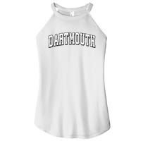 Dartmouth Massachusetts Vintage Athletic Sports B&W Print Women’s Perfect Tri Rocker Tank