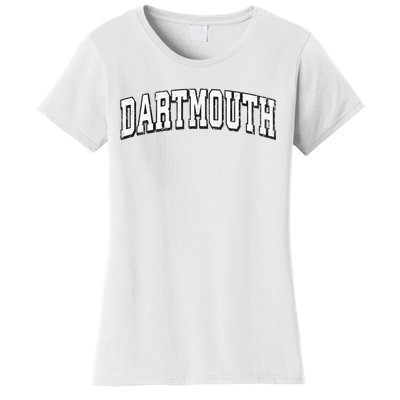 Dartmouth Massachusetts Vintage Athletic Sports B&W Print Women's T-Shirt