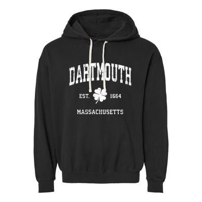 Dartmouth Massachusetts Vintage Shamrock Sports Garment-Dyed Fleece Hoodie