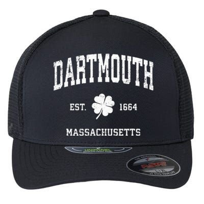 Dartmouth Massachusetts Vintage Shamrock Sports Flexfit Unipanel Trucker Cap