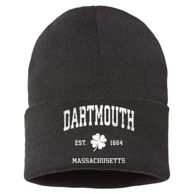 Dartmouth Massachusetts Vintage Shamrock Sports Sustainable Knit Beanie