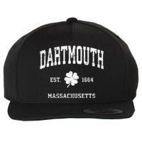 Dartmouth Massachusetts Vintage Shamrock Sports Wool Snapback Cap