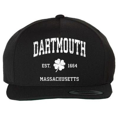 Dartmouth Massachusetts Vintage Shamrock Sports Wool Snapback Cap